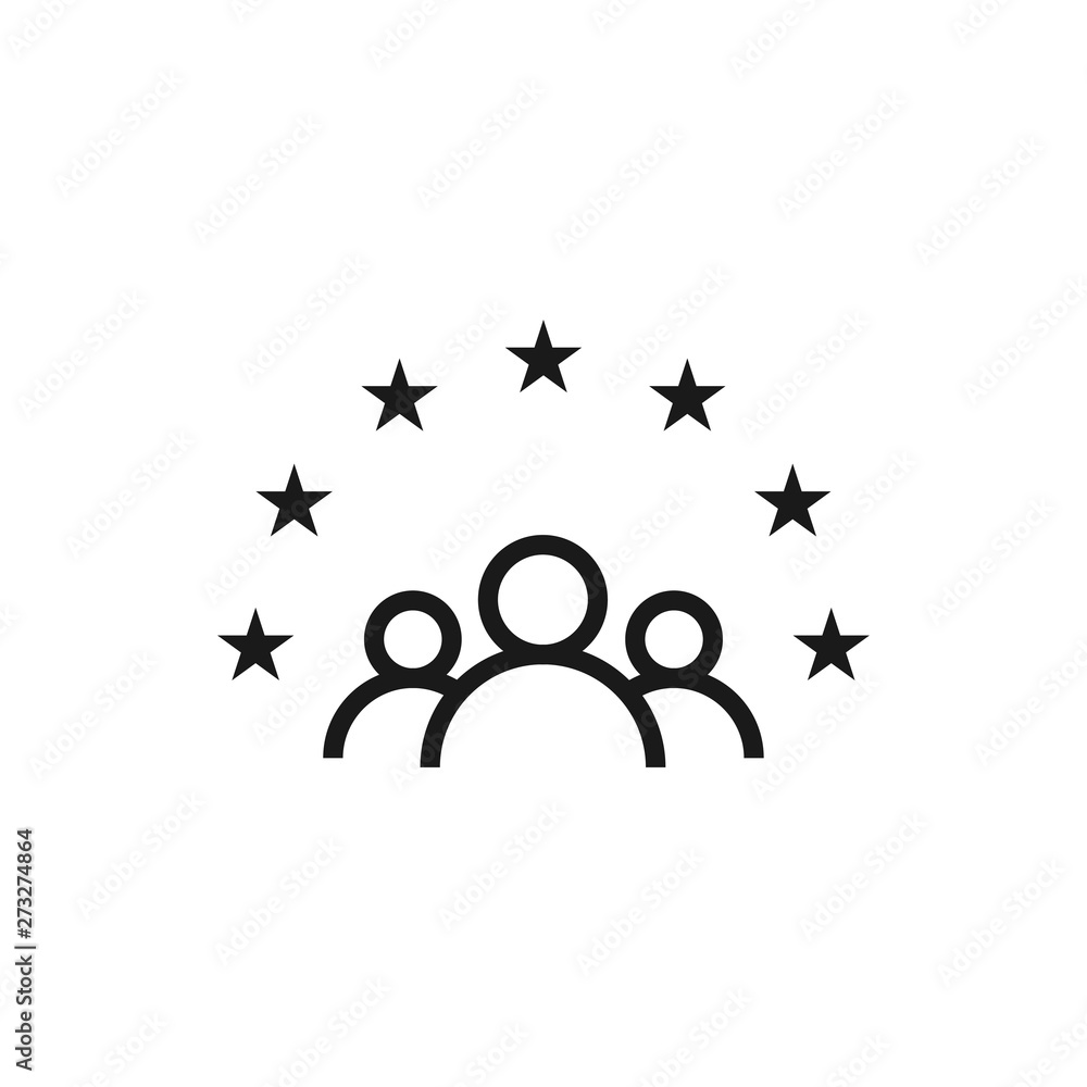People star icon design template vector illustration isolated People star icon design template vector illustration isolated