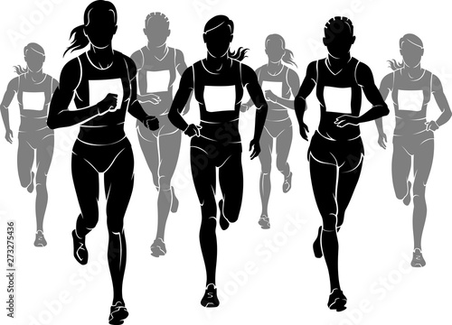 Women Marathon Silhouettes