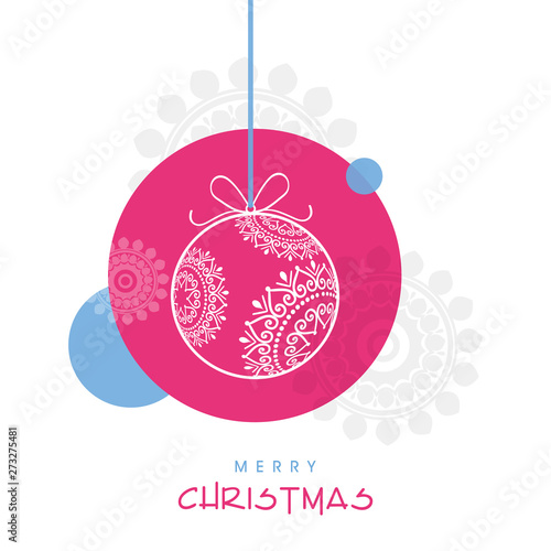 Stylish hanging x-mas ball for Merry Christmas celebration.