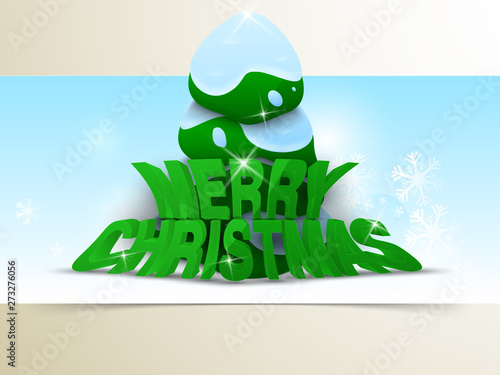 Poster, banner and card for Merry Christmas.