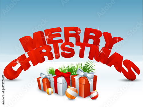 Poster, banner and card for Merry Christmas.