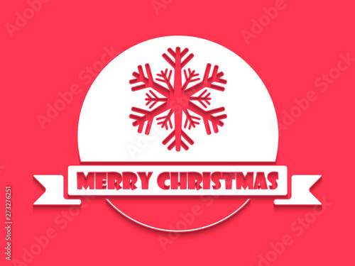 Poster, sticker or flyer for Merry Christmas.