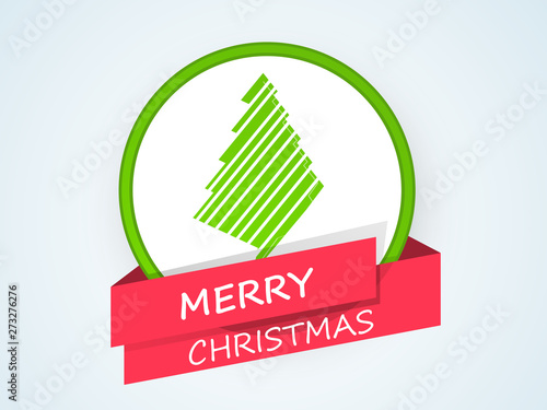 Tag, label and sticker for Merry Christmas.