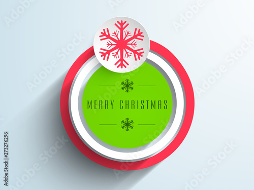 Tag, label and sticker for Merry Christmas.