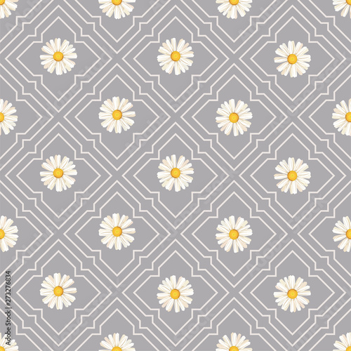 pattern. seamless. White daisies. daisy, flower