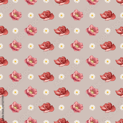 pattern. seamless. White daisies. daisy, flower