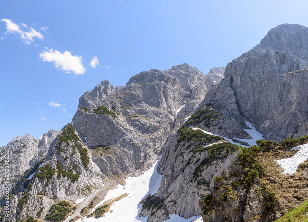 Obraz premium Kaiserbachtal, Wilder Kaiser, Predigtstuhl