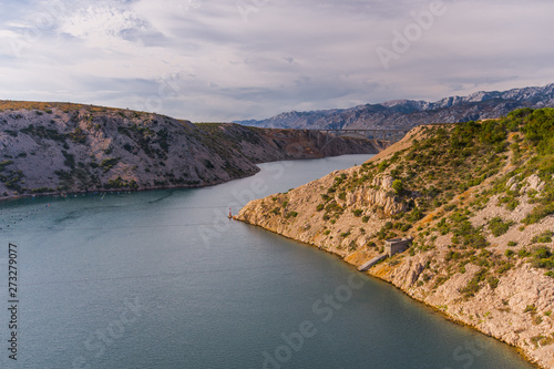 Maslenica bridge, A1 Highway bridge under Velebit Mountain, Dalmatia, Croatia