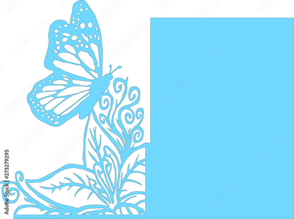 butterfly pattern for card, wedding tamplate butterfly, cut butterfly