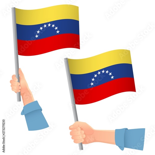 venezuela flag in hand icon