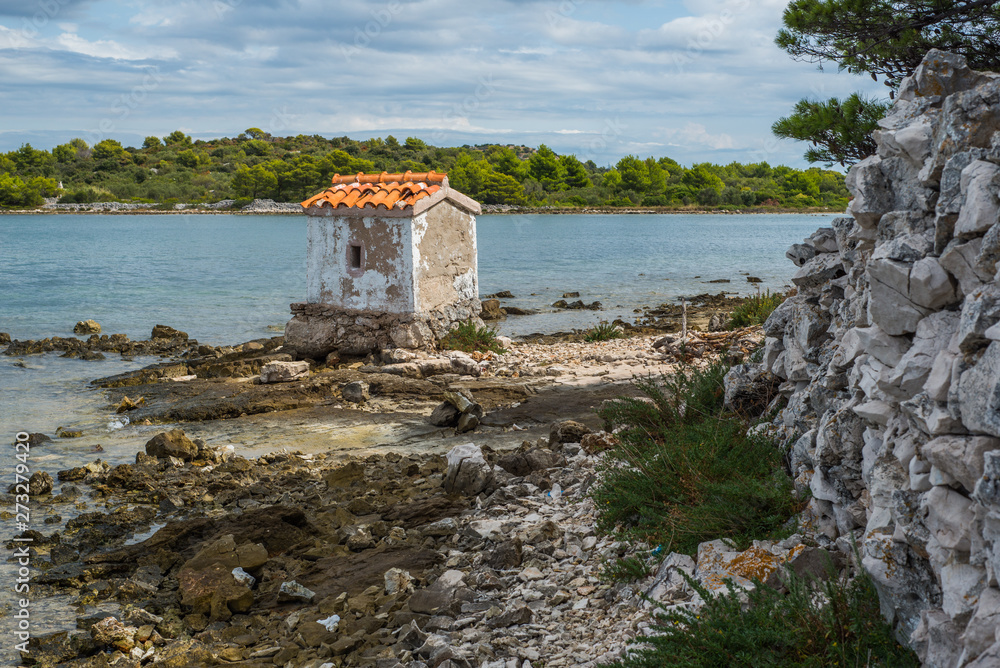 Idilic view on the mediterranean sea, Murter, Dalmatia, Croatia