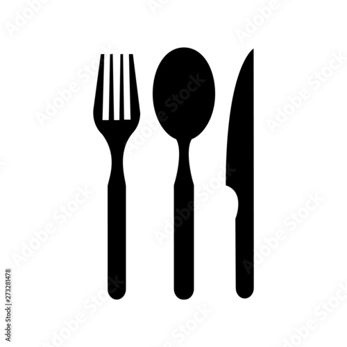 Plate icon, fork and spoon vector icon. Plate, fork and spoon illustration symbol.