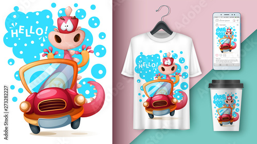 Dino travel - mockup for your idea