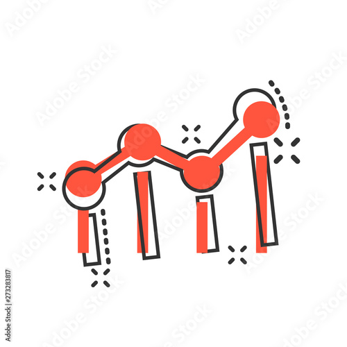 Benchmark measure icon in comic style. Dashboard rating vector cartoon illustration on white isolated background. Progress service business concept splash effect.