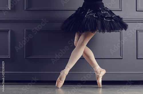 Wallpaper Mural Legs of a ballerina on a black background. Torontodigital.ca