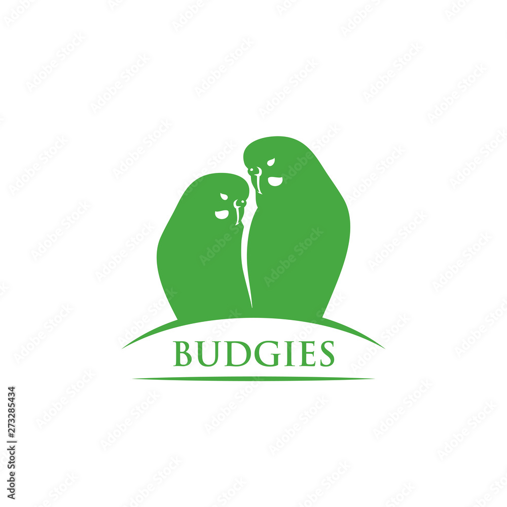 Budgerigars symbol - budgies - vector illustration - Vector Budgerigars symbol - budgies - vector illustration - Vector
