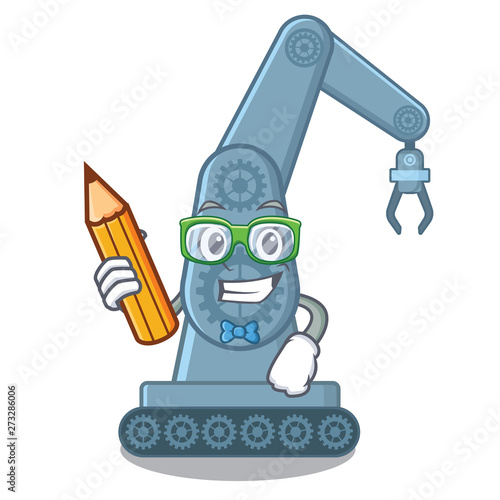 Student mechatronic robotic arm in mascot shape