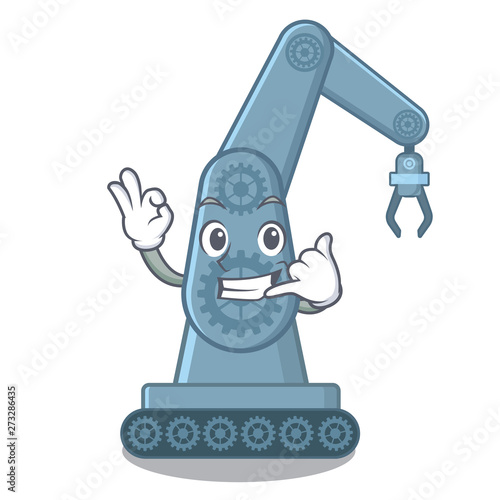 Call me toy mechatronic robot arm cartoon shape