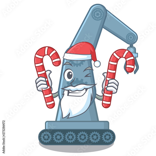 Santa with candy toy mechatronic robot arm cartoon shape