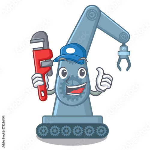 Plumber toy mechatronic robot arm cartoon shape