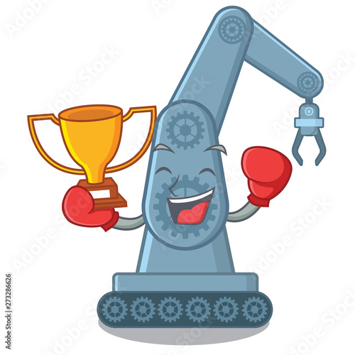 Boxing winner toy mechatronic robot arm cartoon shape