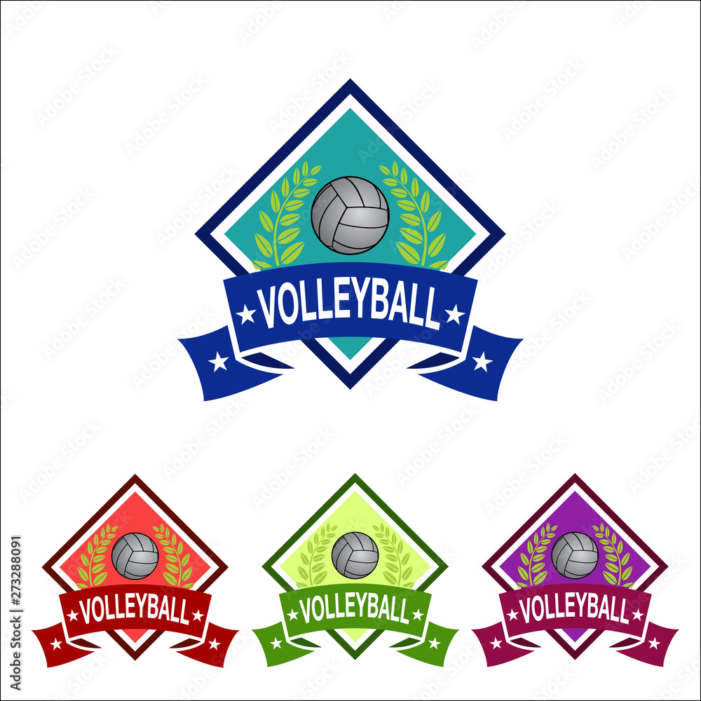 logo volleyball emblem dual polygon modern vector logo volleyball emblem dual polygon modern vector