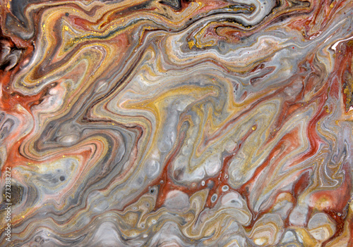 Bronze and gold marbling pattern. Golden marble liquid texture.