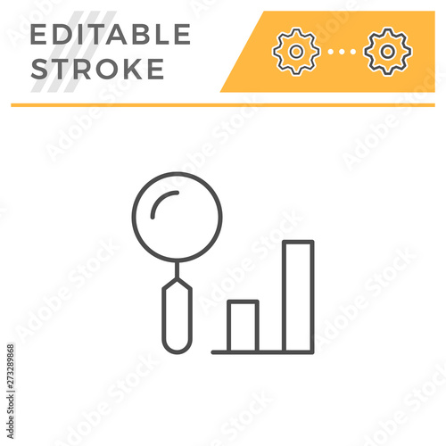 Data search editable stroke line icon