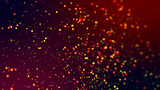 cloud of multicolored particles in the air like sparkles on a dark background with depth of field. beautiful bokeh light effects with colored particles. background for holiday presentations. 52