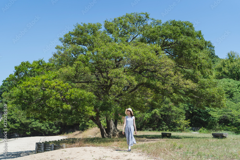 夏の女性