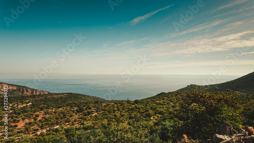 View from hills in Greece