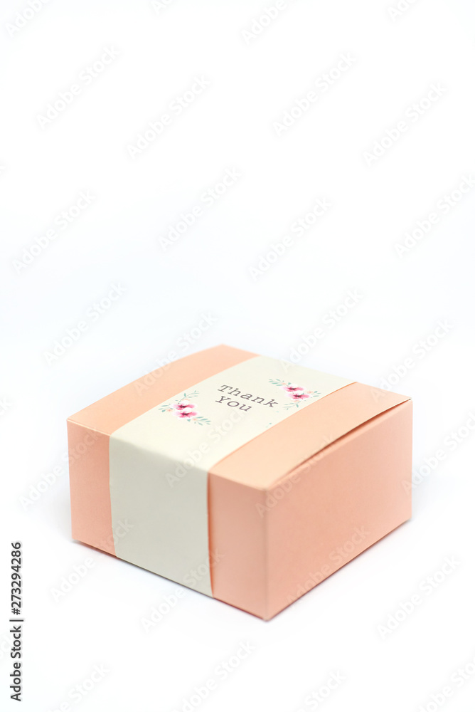 Obraz premium Gift box on white background.