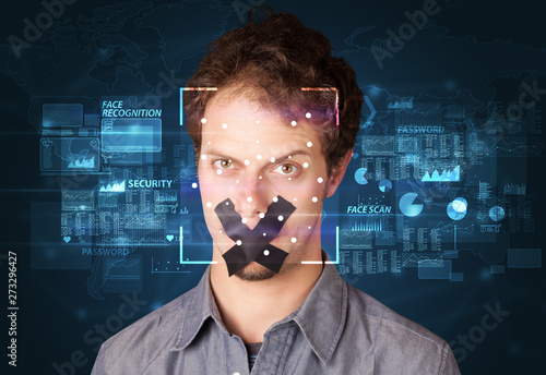 Digital Face Recognition System concept