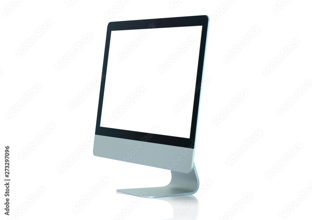 copy space on computer monitor screen display advertisement isolated on white background clipping path copy space on computer monitor screen display advertisement isolated on white background clipping path