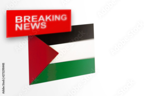 Free Download Breaking news, State of Palestine country's flag and the inscription news - GFXLoad