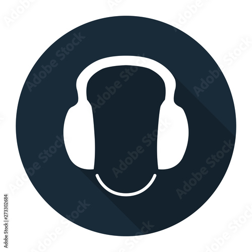 Symbol wear ear protection Sign Isolate On White Background,Vector Illustration