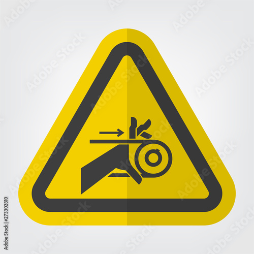 Hand Entanglement Belt Drive Symbol Sign Isolate On White Background,Vector Illustration