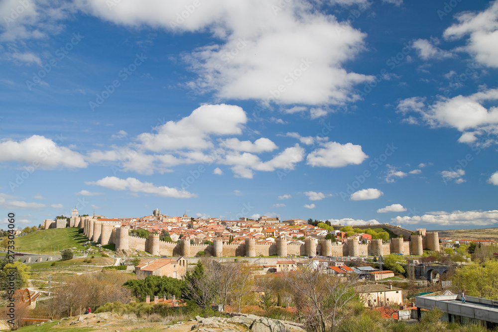 View of Avila, Castille, Spain.
