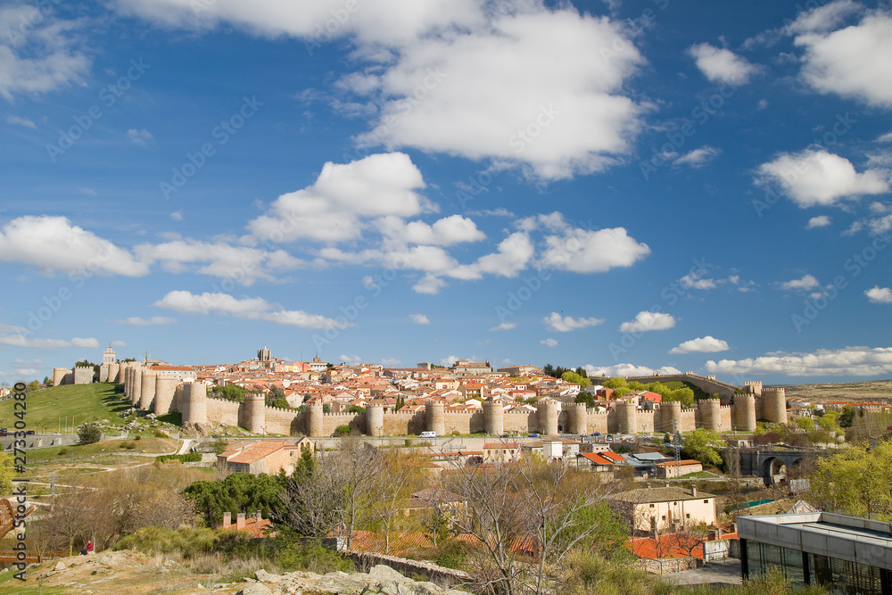 View of Avila, Castille, Spain.