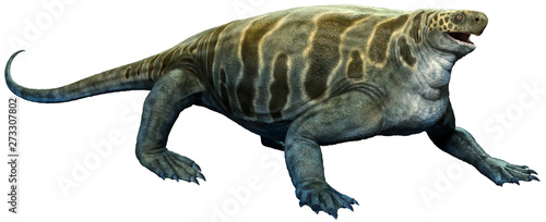 Cotylorhynchus from the Permian era 3D illustration