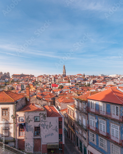Panorama skyline of the city of Oporto in Portugal