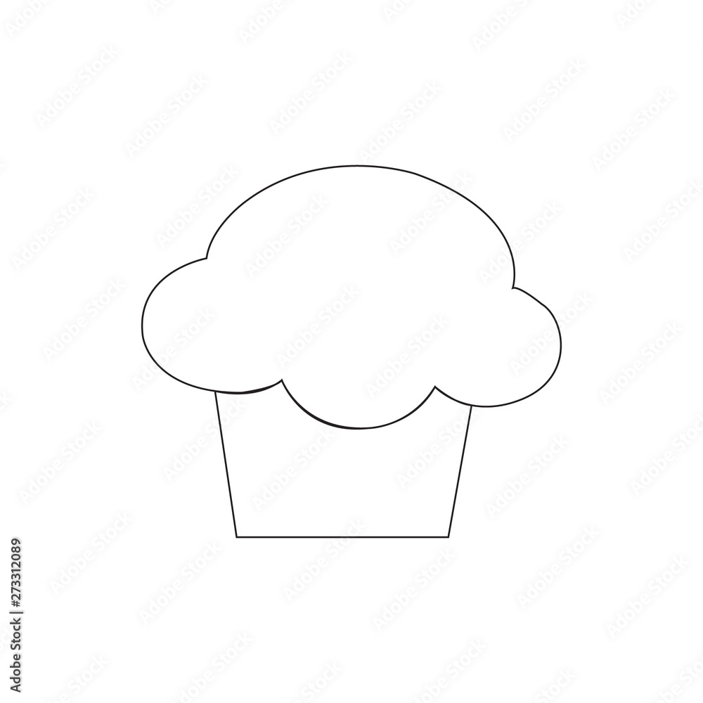Confectionery line icon, cupcake Confectionery line icon, cupcake