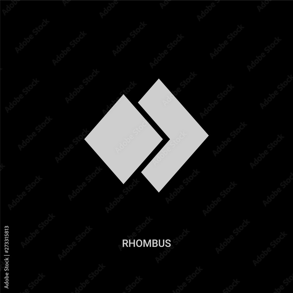 white rhombus vector icon on black background. modern flat rhombus from geometric figure concept vector sign symbol can be use for web, mobile and logo. white rhombus vector icon on black background. modern flat rhombus from geometric figure concept vector sign symbol can be use for web, mobile and logo.