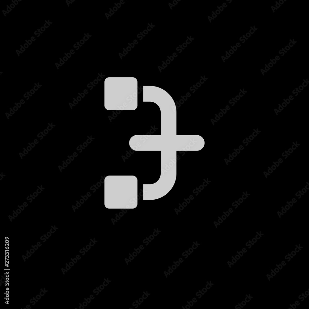 Obraz premium white vector icon on black background. modern flat from geometry concept vector sign symbol can be use for web, mobile and