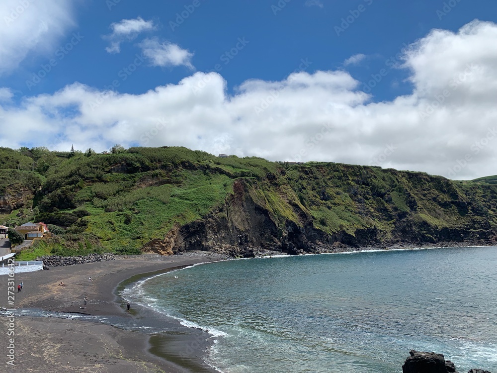 coast of mediterranean sea on São Miguel island, Azores, Portugal near Ponta De Mosteiros coast of mediterranean sea on São Miguel island, Azores, Portugal near Ponta De Mosteiros