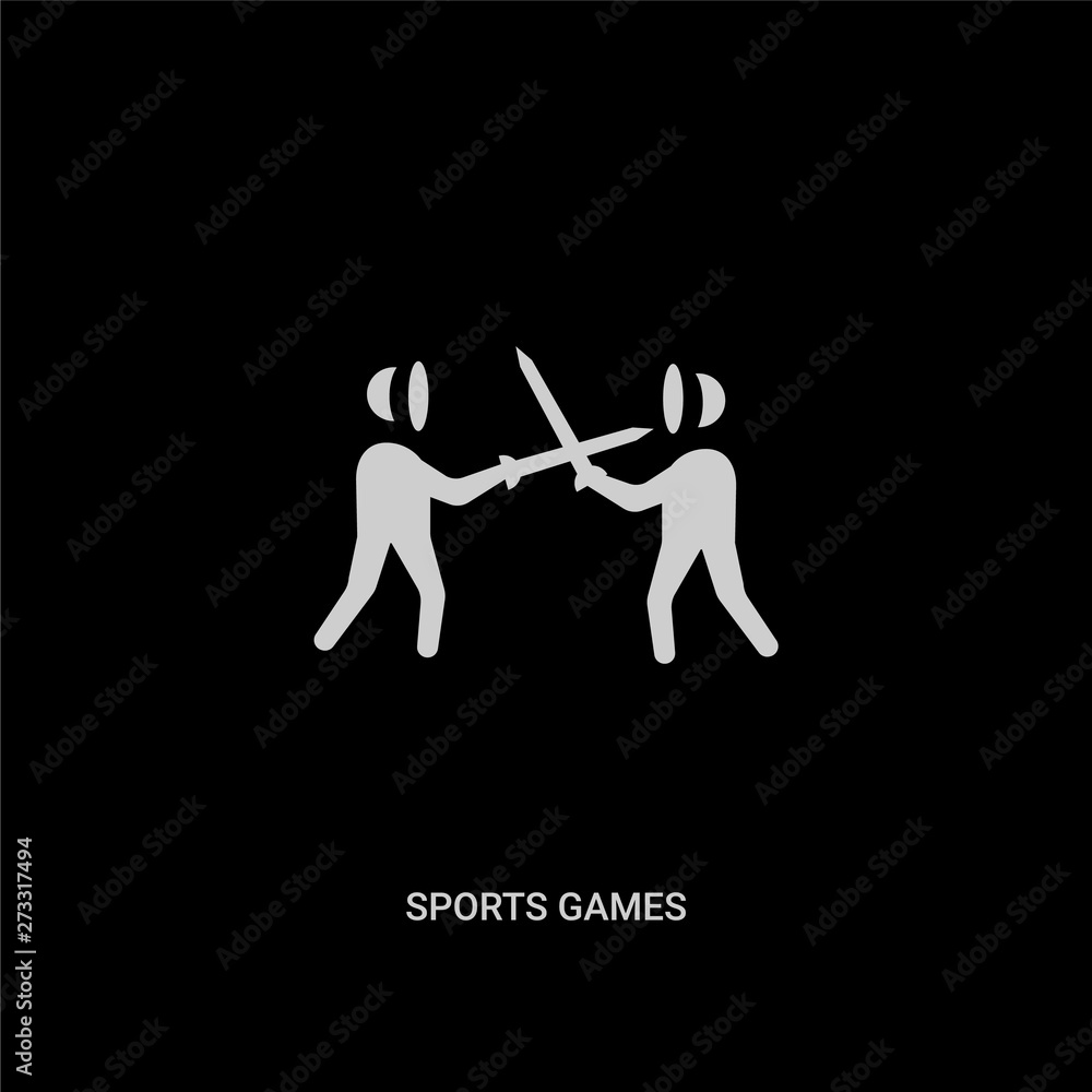 white sports games vector icon on black background. modern flat sports games from greece concept vector sign symbol can be use for web, mobile and logo. white sports games vector icon on black background. modern flat sports games from greece concept vector sign symbol can be use for web, mobile and logo.