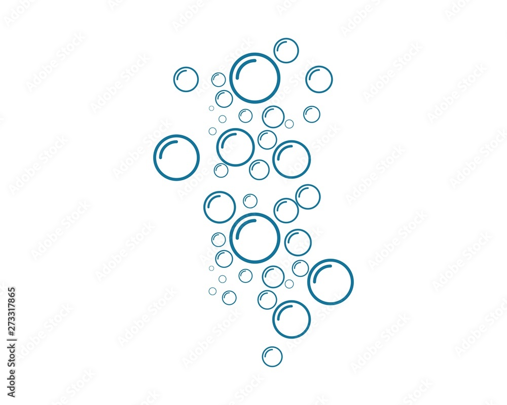 Bubble water vector illustration - obrazy, fototapety, plakaty 