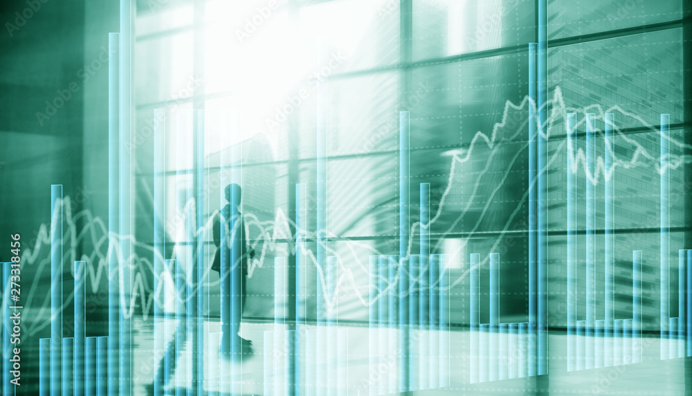 Stock Market Graph and Bar Chart. Abstract blurred universal business background. Stock Market Graph and Bar Chart. Abstract blurred universal business background.