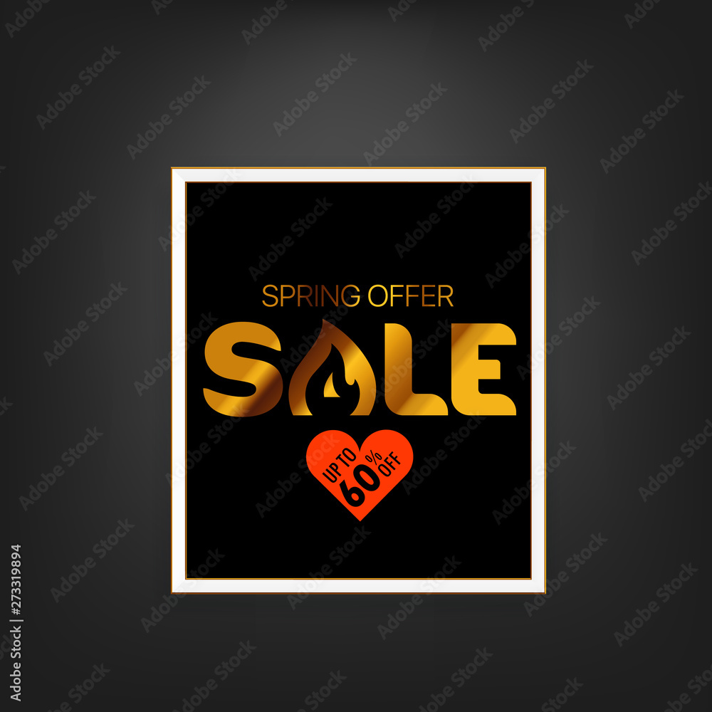 Season sale offer. Vector banner template