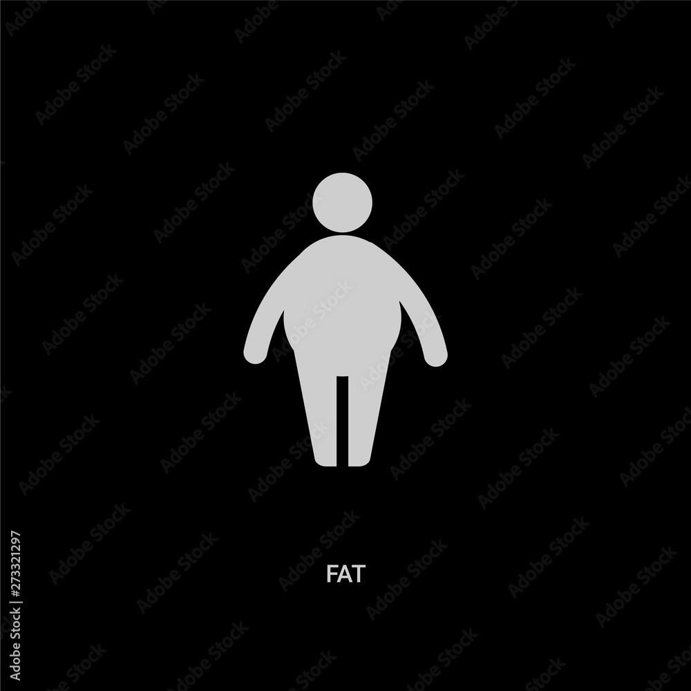 white fat vector icon on black background. modern flat fat from health and medical concept vector sign symbol can be use for web, mobile and logo. white fat vector icon on black background. modern flat fat from health and medical concept vector sign symbol can be use for web, mobile and logo.